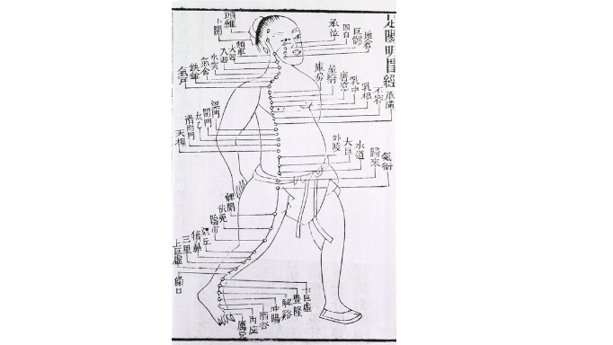 ancient chinese meridians drawing