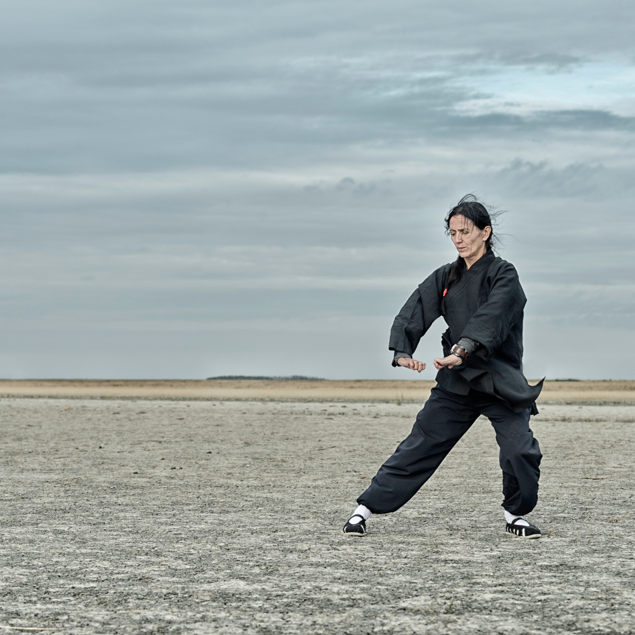 qi gong at the beach