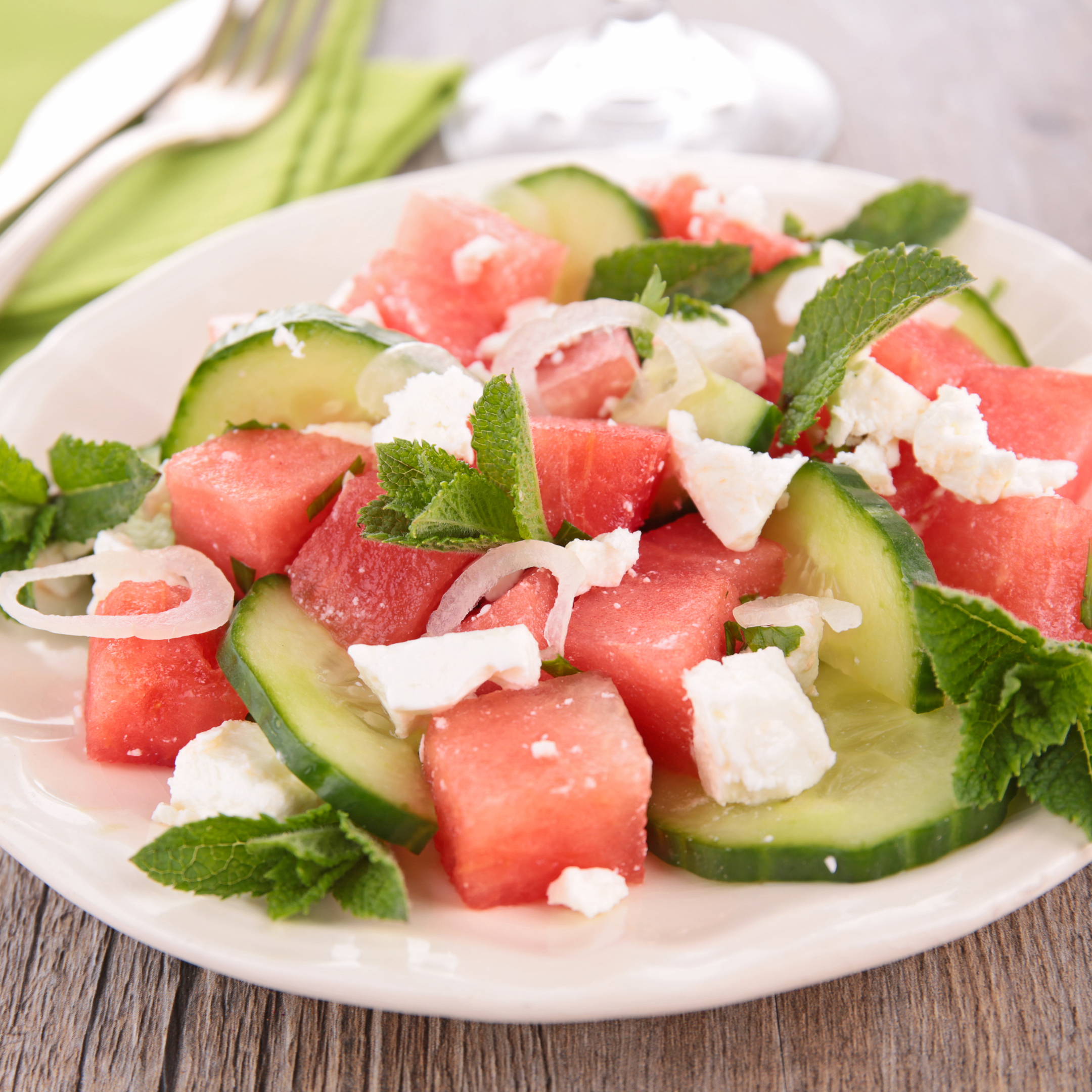 watermelon cucumber salad