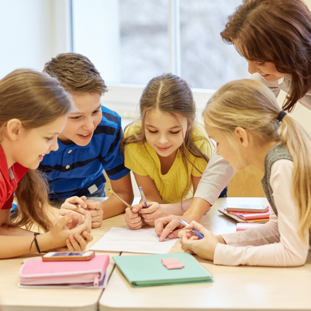 children at school