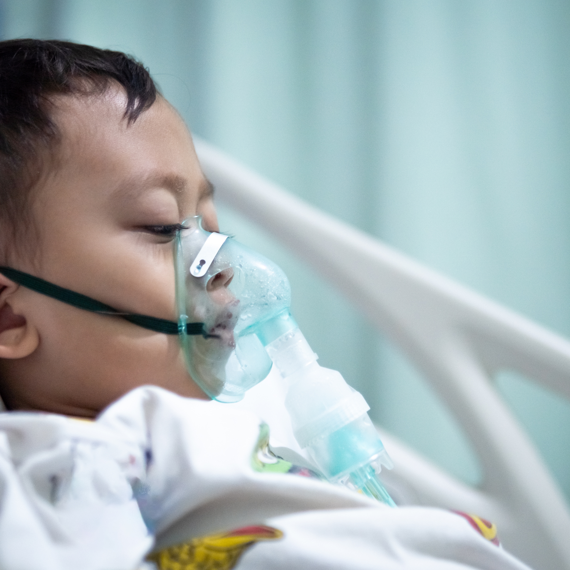 child with breathing issues