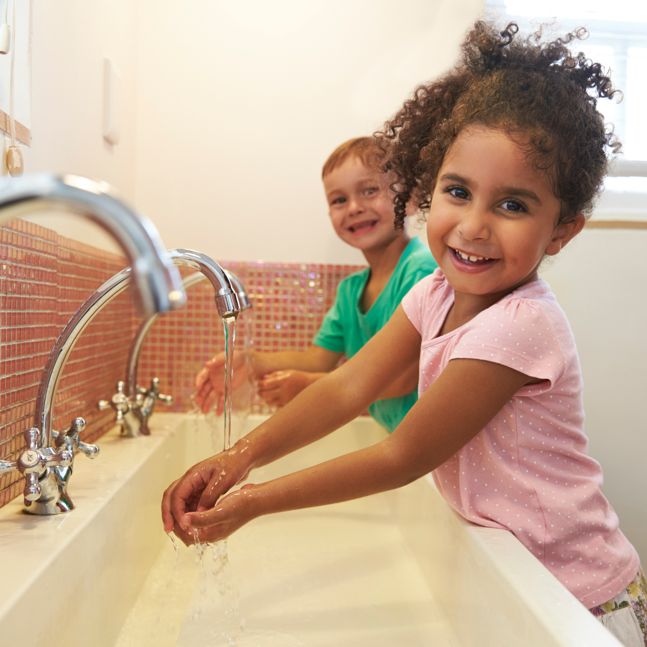 washing hands