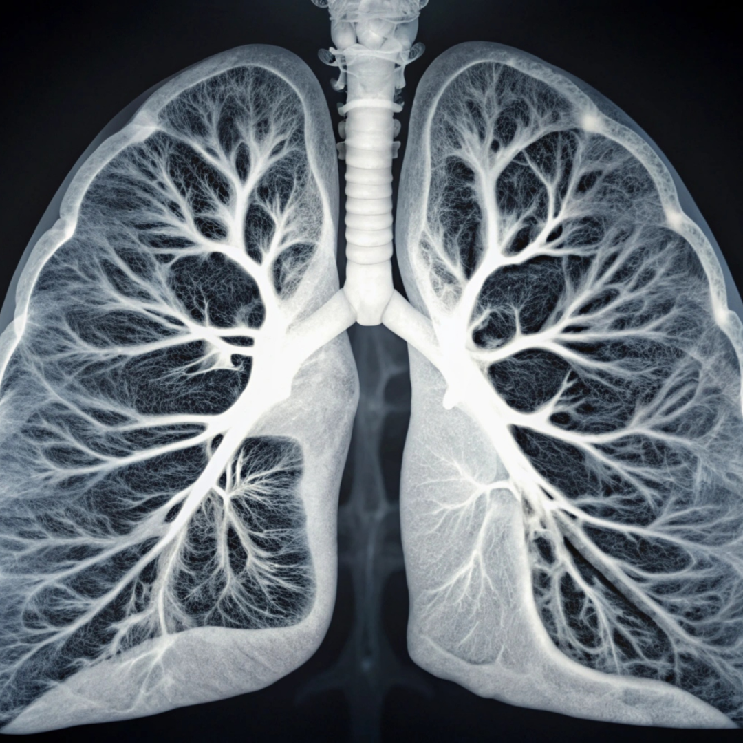 lungs black and white